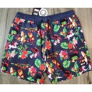 Marvel Neff Shorts Mens Medium Deadpool Tacos Unicorn Swim Trunks Boardshorts